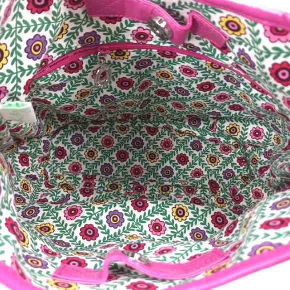 VERA BRADLEY Like New Vintage 2011 Viva la Vera Straw Cotton & Patent Pu… - Picture 5 of 15